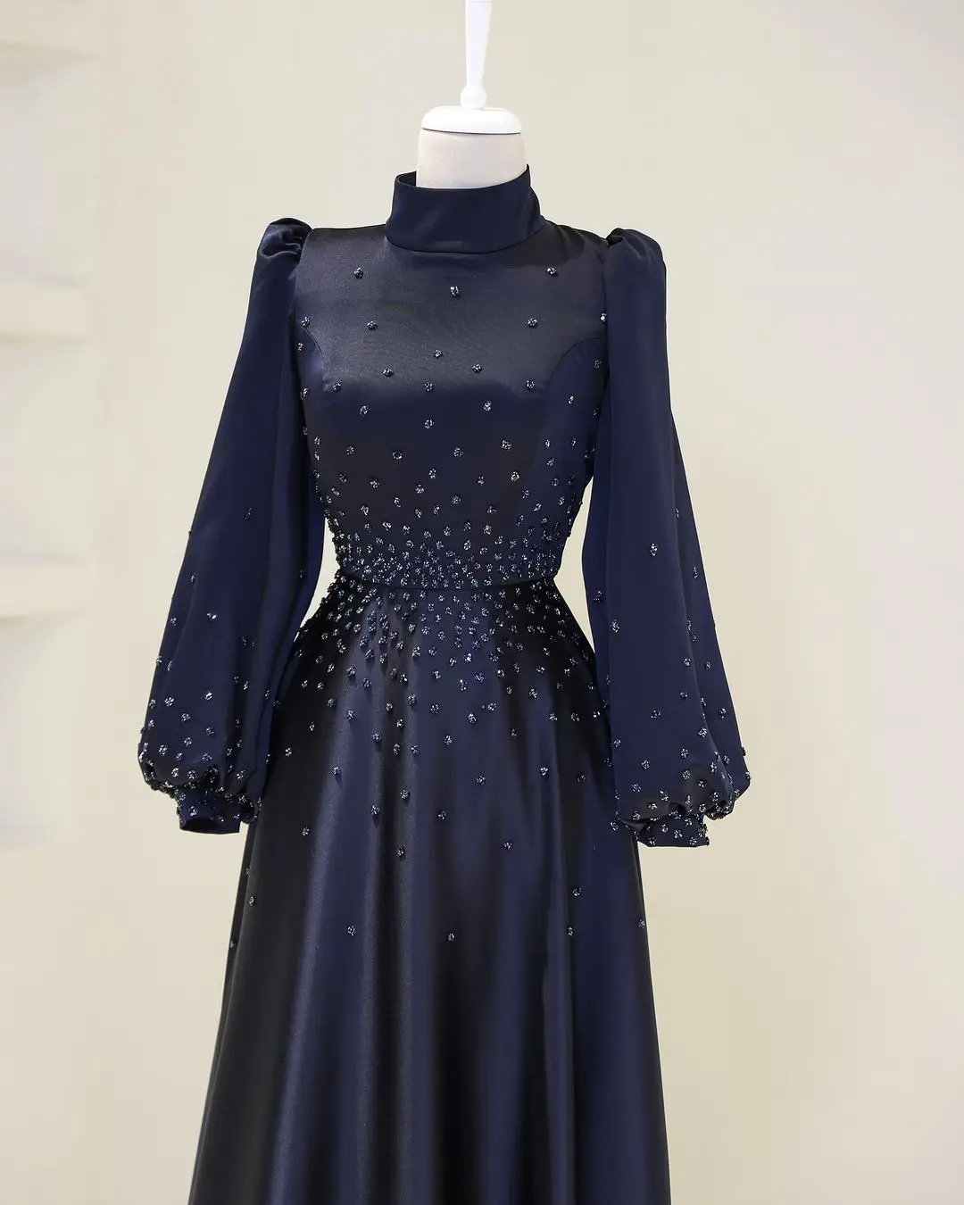 Elegance Dubai dress 2024 Eid dress temperament with beaded design fashion Open Abaya women muslim Jalabiya dress