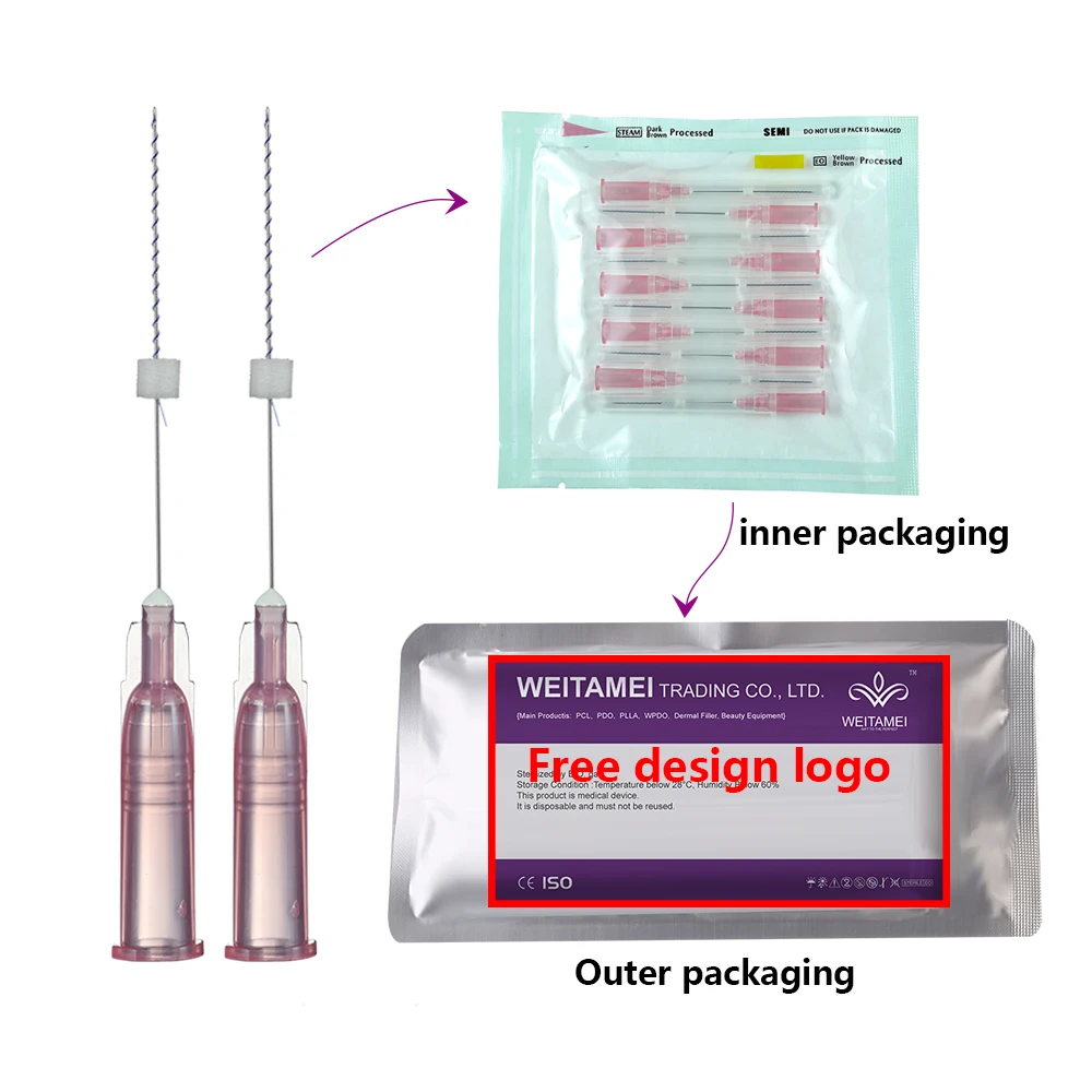 Korea Medical Skin Tightening Lips Wrinkle Filling Threads Pdo Thread Mono 29G 25mm