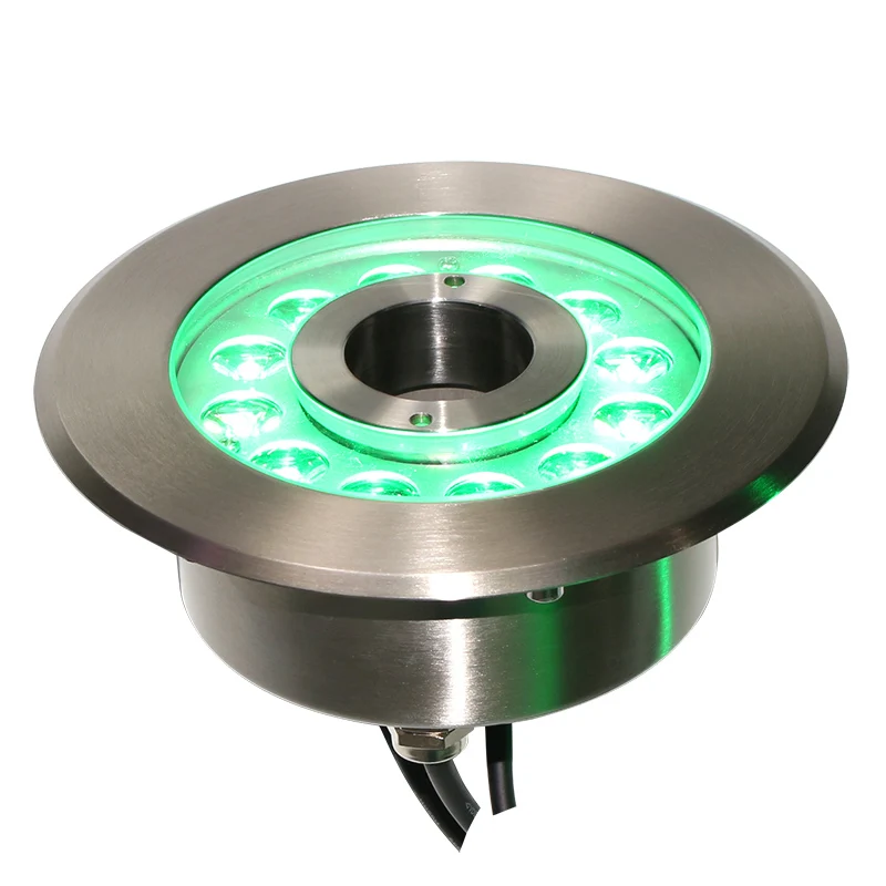 IP68 Waterproof Stainless Steel Multi Color RGB DMX Control pump Underwater Fountain Nozzle Lights