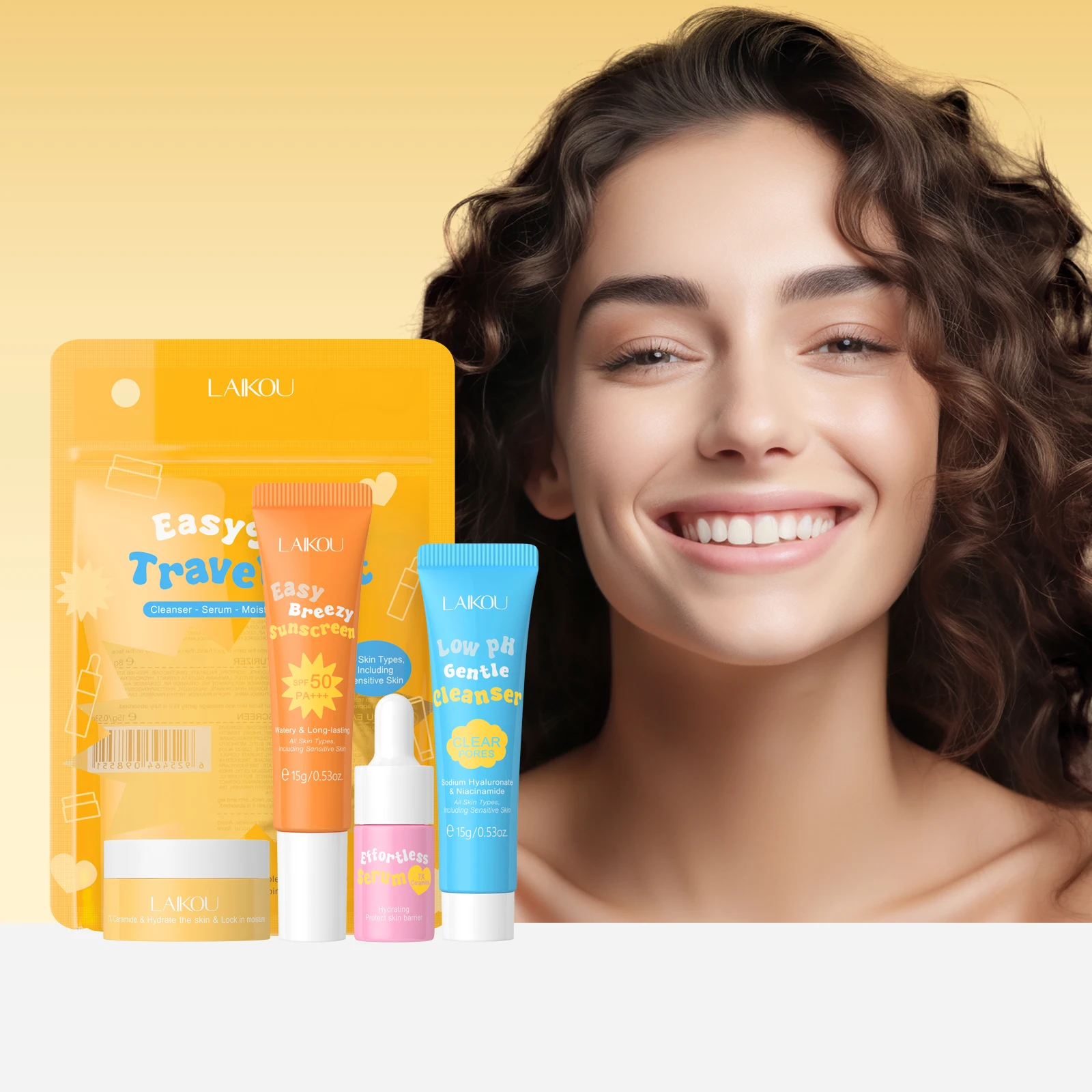 Ceramide увлажняющие тонкие линии осветляют тон кожи дорожные наборы для ухода за кожей на заказ корейские средства женщин