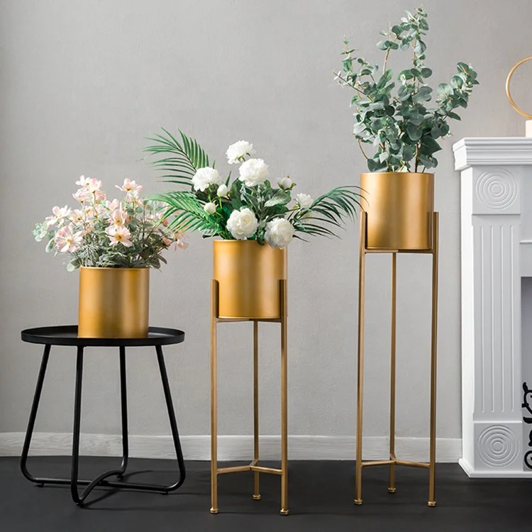 Garden Decoration Supplies Balcony Pots Planters Metal Bucket Flower Holder Hanging Flower Pots Large Bucket Flower Holder