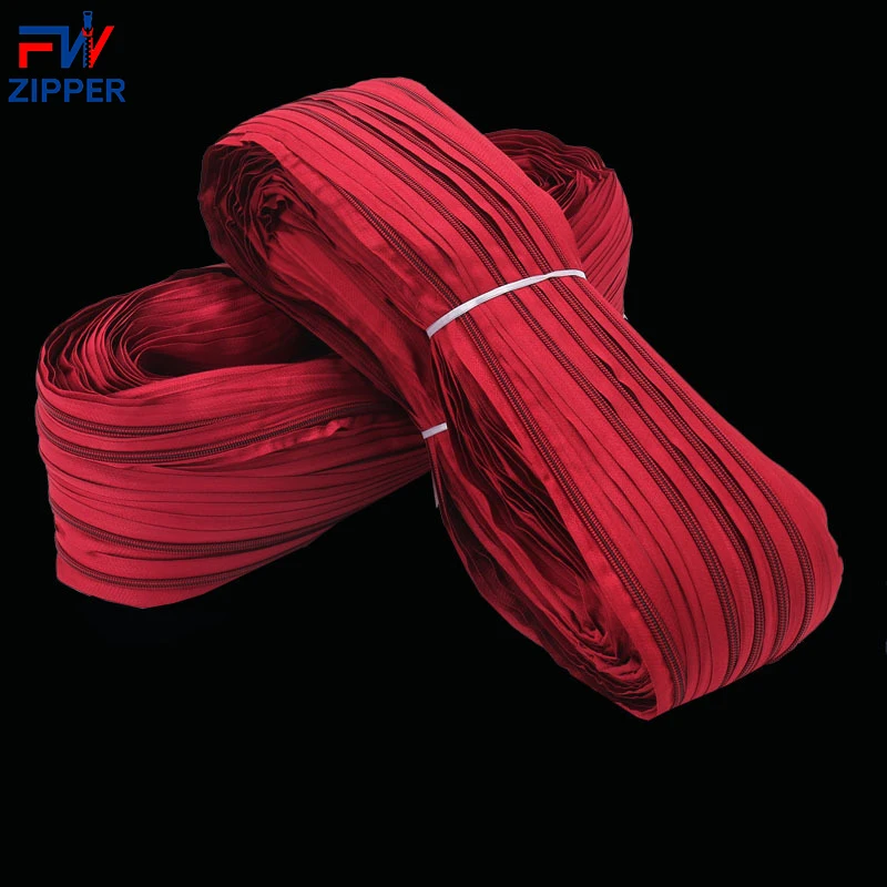 zipper tape 5  red zipar pith par basta  Wholesale Price zipper bag Backpack Laptop Bag Nylon Zips roll