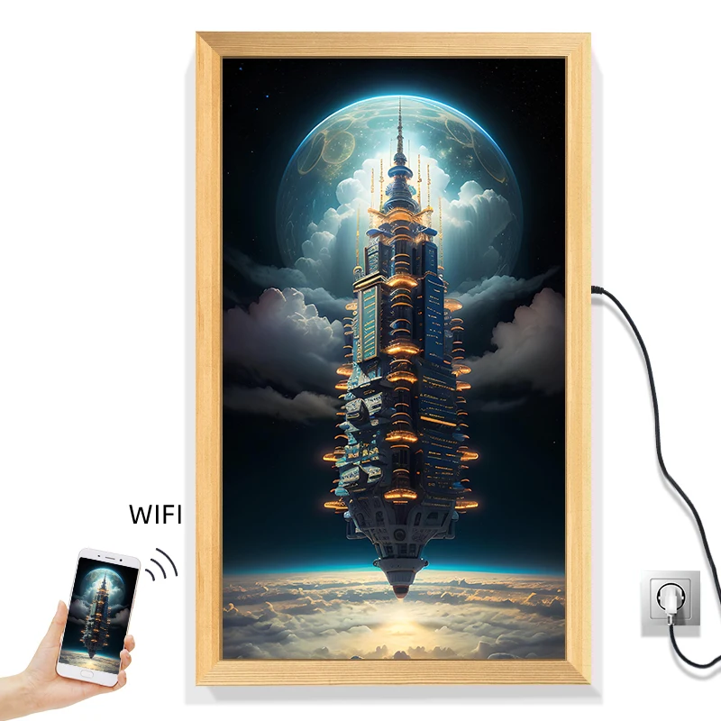 GPX 21 5 32 43 55 65 75 86 дюймов Английский HD светодиодный Большой экран Цифровая фоторамка wifi nft цифровая