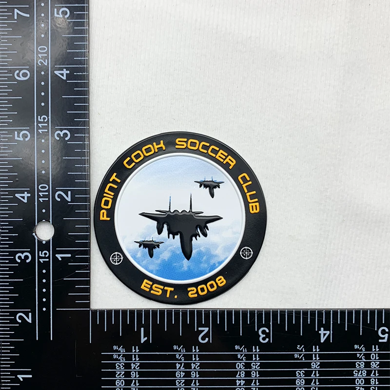 Factory Wholesale Custom Embossed 3D Logo Heat Transfer Iron-on Soft Sports TPU Patches for Football Sportswear