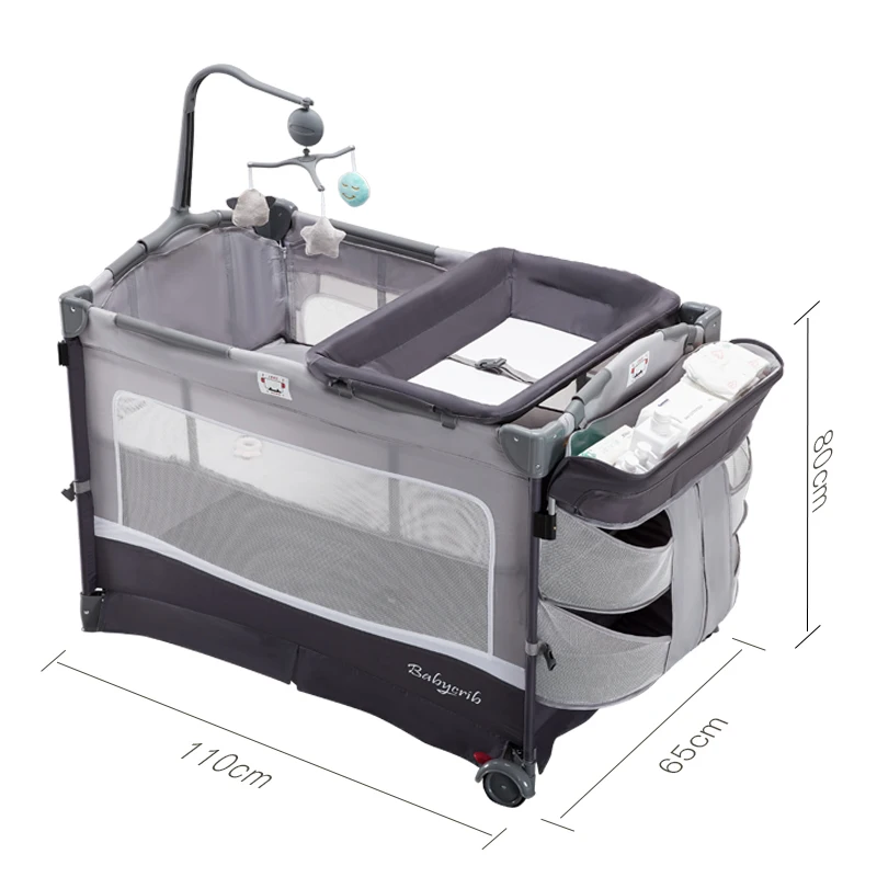 Indoor children playground New Born Newborn Infant Girl Boy foldable Soft portable Baby Sleeping Cot Bed playyard 2021