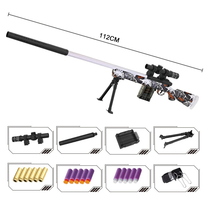 Shell Ejecting Plastic Gun Shell Ejecting Soft Bullet Shooting Games Soft Bullet Gun Toys For Kids