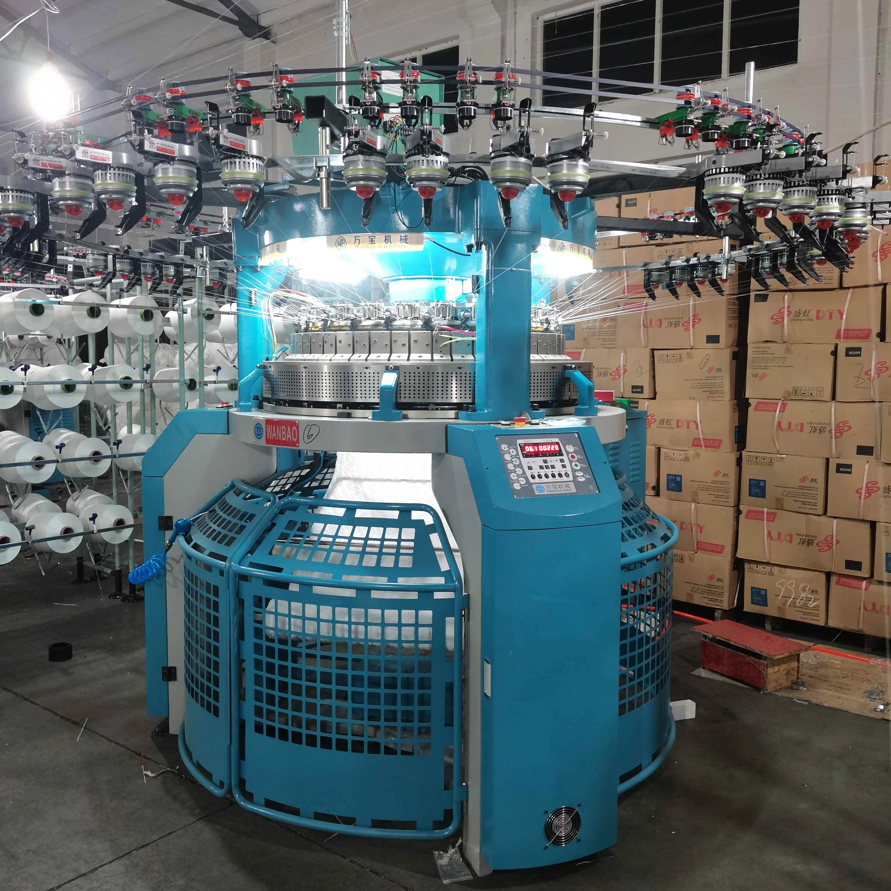 WANBAO полностью автоматическая машина для вязания жаккардовой ткани