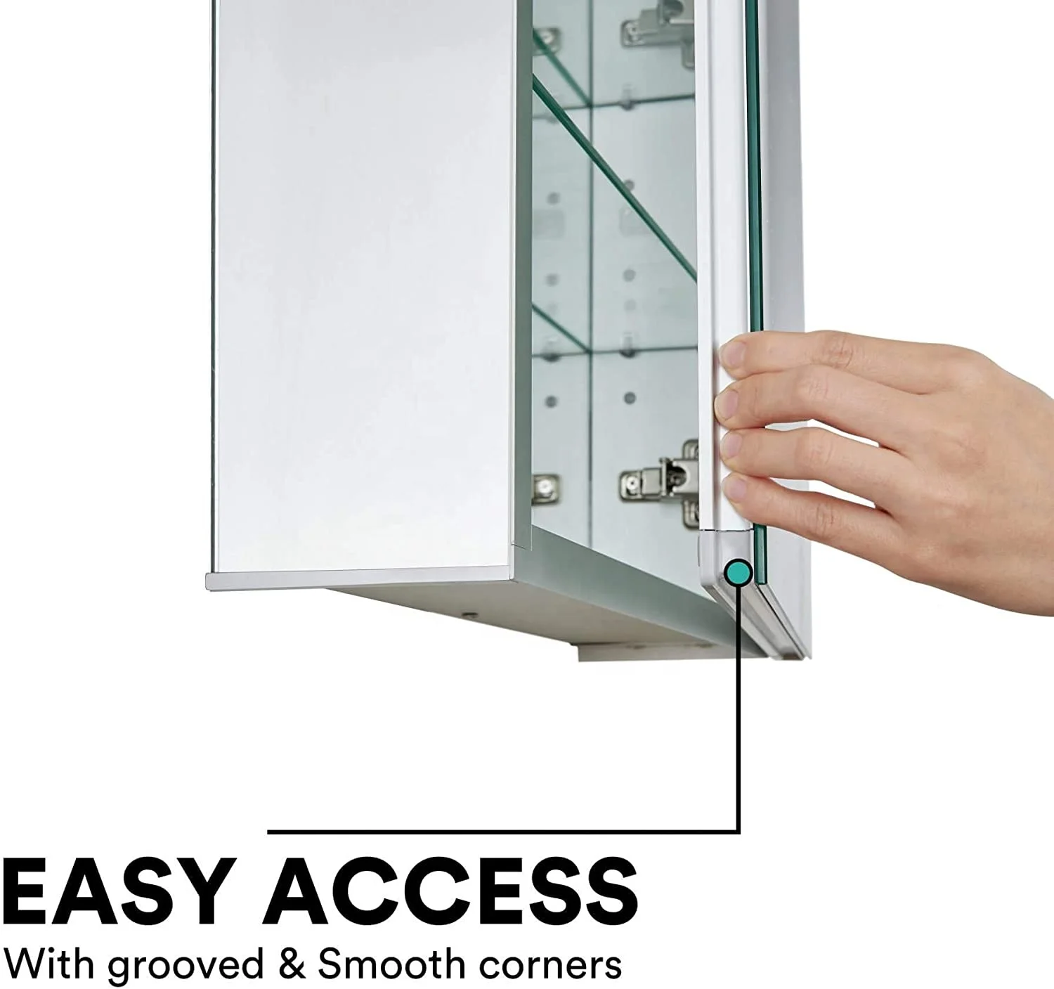 ETL LED Bathroom Mirror cabinet,  Backlit Mirror cabinet, Black Framed Three Color Lights Mirror