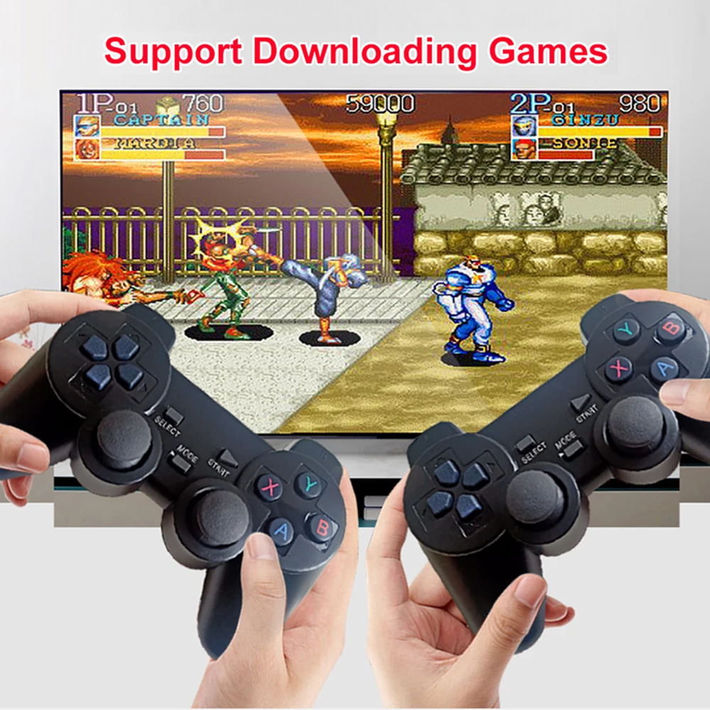 Topleo android tv box electronic boxing game machine 4k video fc retro  game console game stick