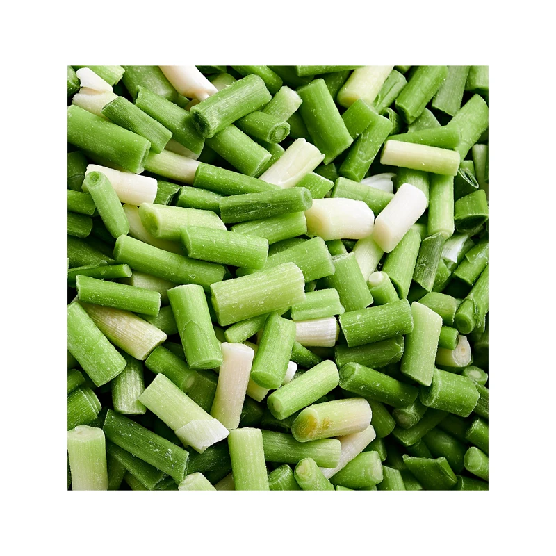 IQF wholesale high quality frozen spring onion green spring onions for sale frozen green garlic cuts