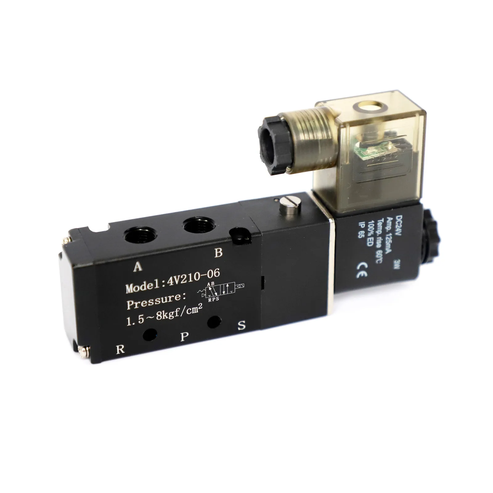 YXPC pneumatic parts solenoid coil valve metal piston black 5/2 way NPT 1/8 inch mitsubishi 4v210-06 solenoid valve 24 v