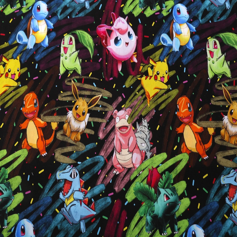 Newest Product Digital Printing On Fabric Cute Cartoon Animals Design Printed 100% Pure Cotton Poplin Fabric