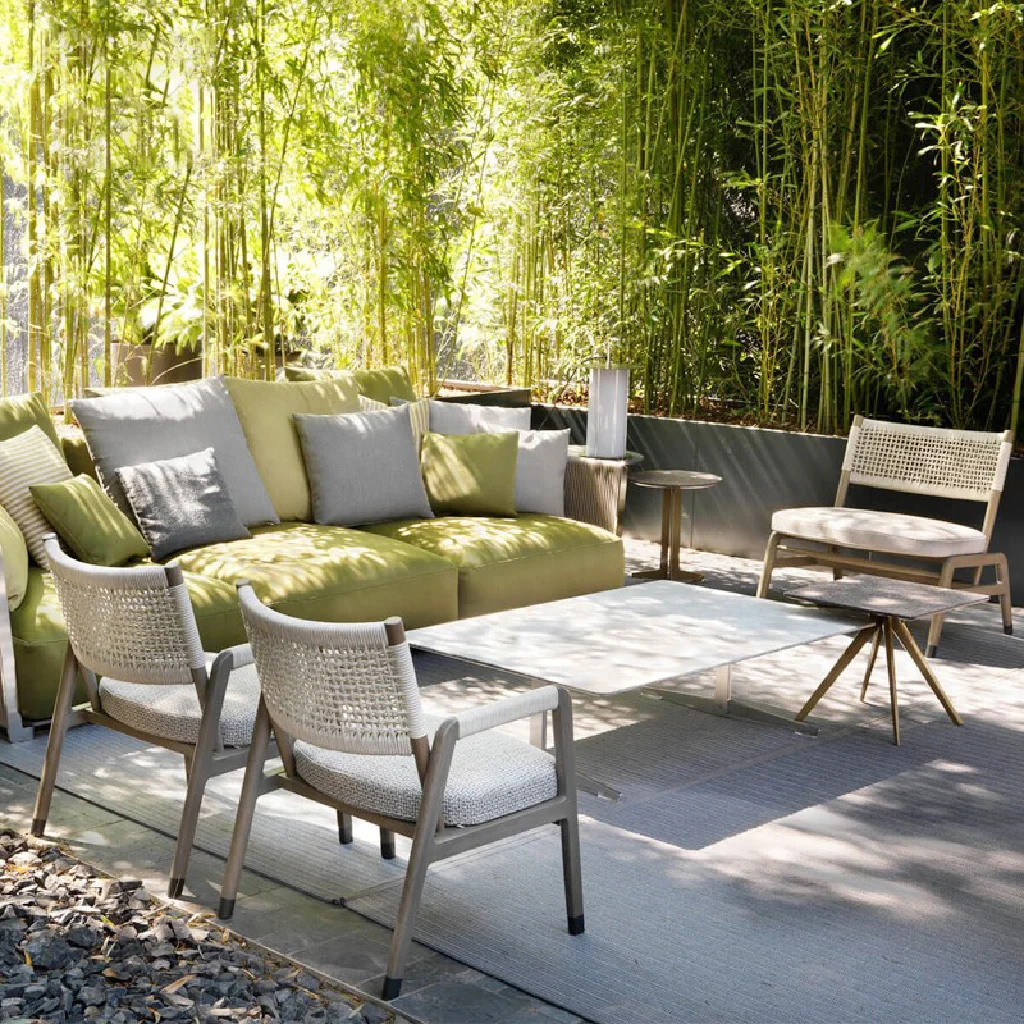 High-End Teak Table And Chair For Courtyard Waterproof Anti-Oxidation Villa Terrace Leisure Furniture Sets