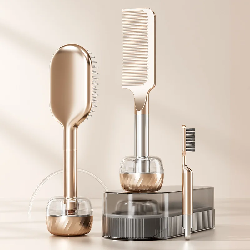 3D Air Cushion Massager Brush One-click Clean up Hair Loss Hairdressing Airbag Quick Self Cleaning Ladies Salon Hair Brush Set