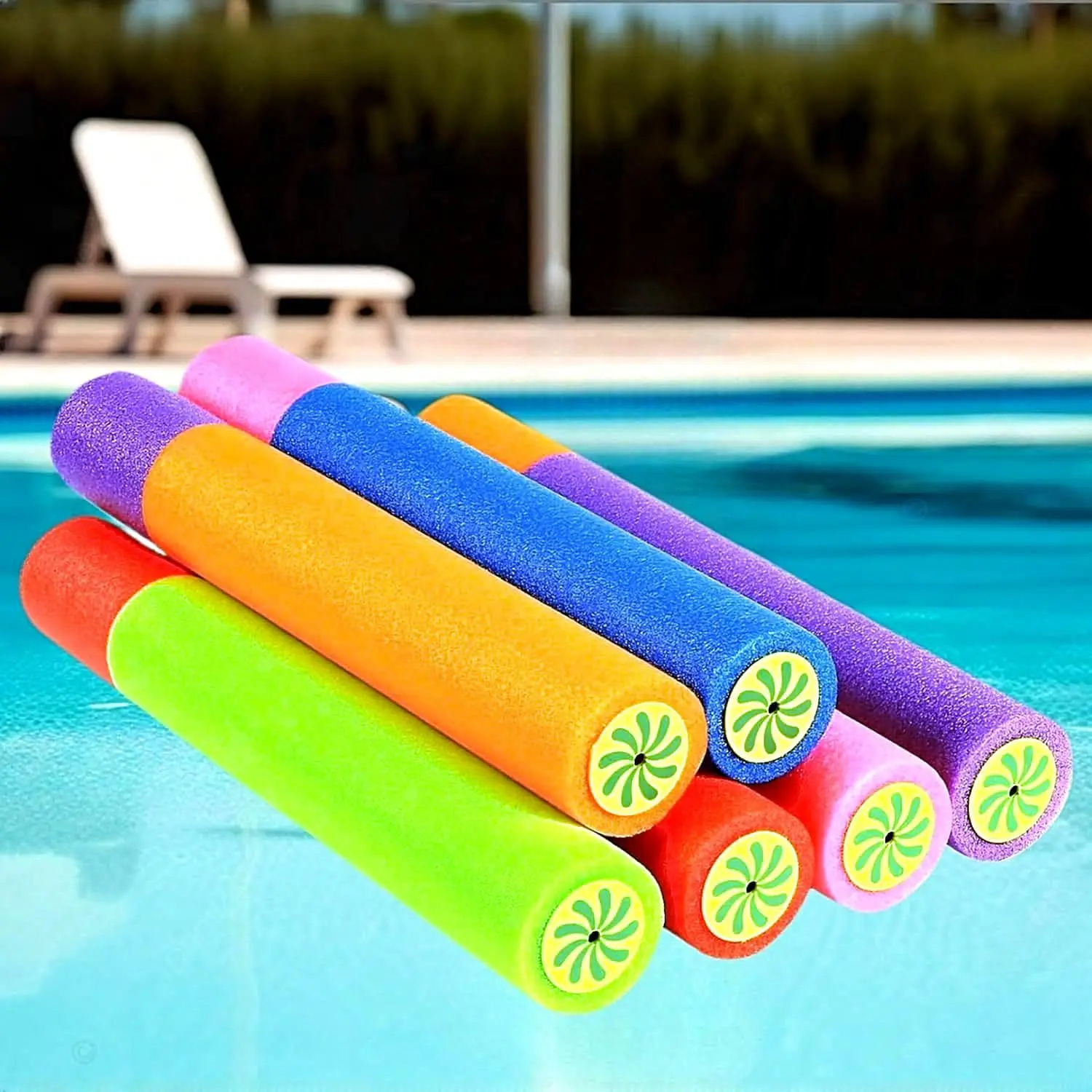Popular Toys 6 Pieces Foam Squirt Water Guns Summer Swimming Pool Water Spray Guns Beach Pistol Toys for Kids