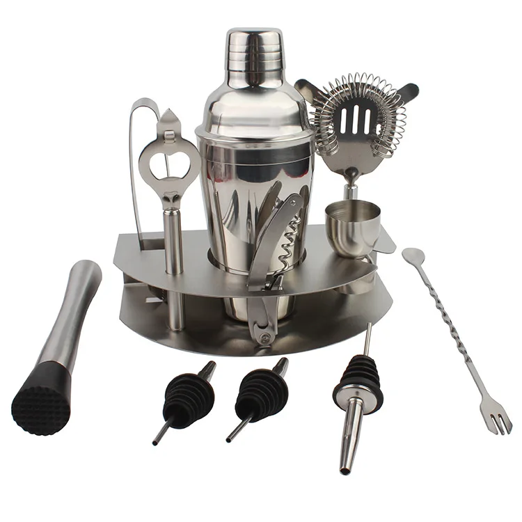 Stainless Steel Bar Tools - Bottle Opener 7-9-12 Pieces Cocktail Shaker Set