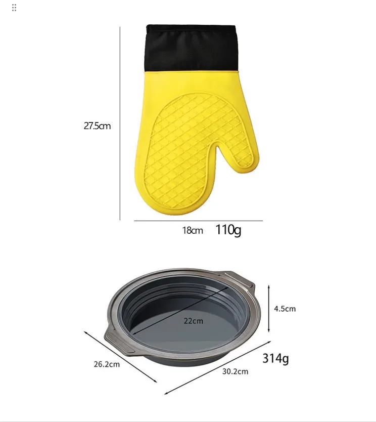 Silicone Foldable Toast Mold Set Utensils Molds Baking Pan Kitchen Baking Accessories Cake Mold With 8 Sets