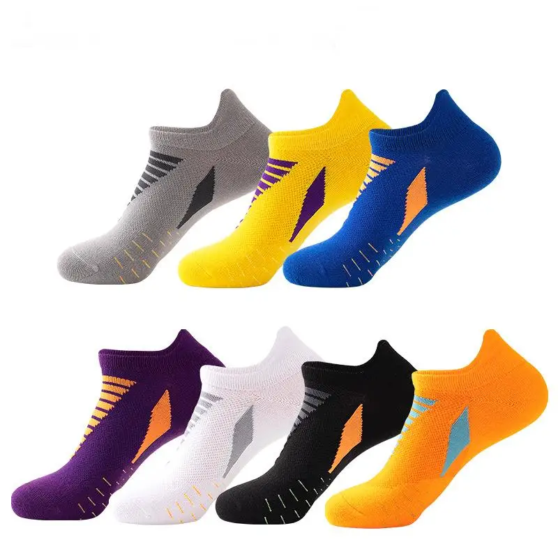 Professional short tube marathon running socks quick dry  basketball soccer sport socks for men