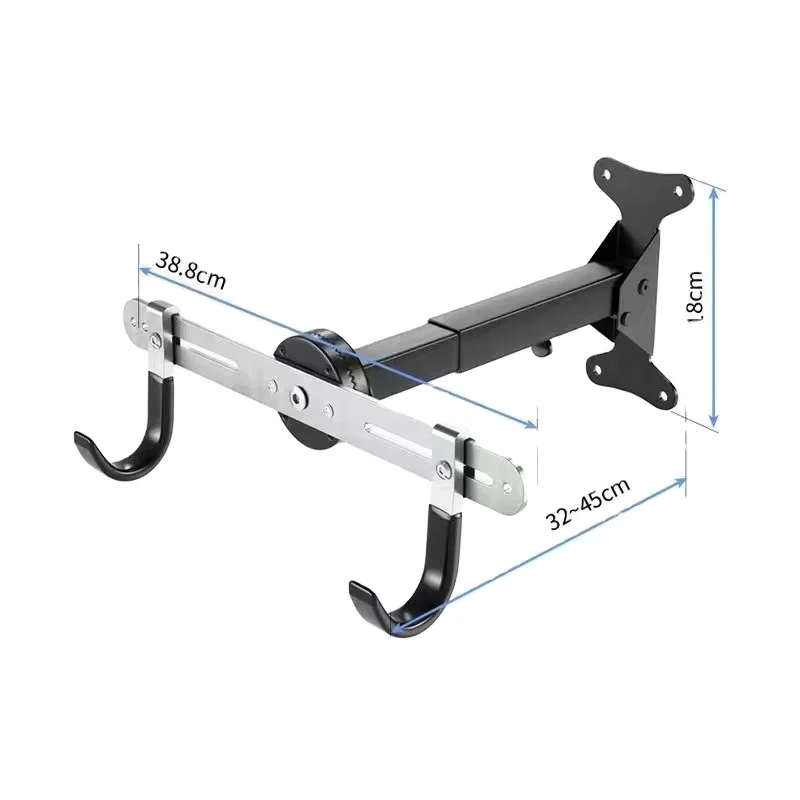 Factory direct mountain bike folding hook wall hanger, indoor wall hanger display rack
