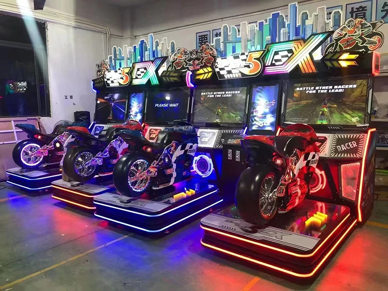Popular arcade motorcycle game center two-person motorcycle racing game console