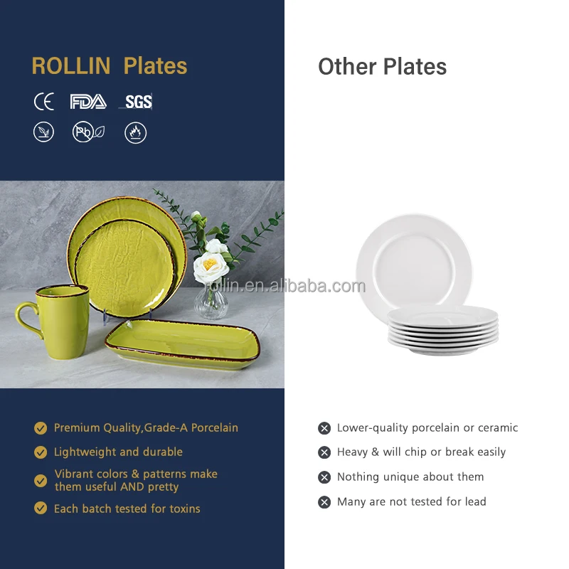 green plates sets  for party wedding supplies restaurants kitchen plates dishes and tableware modern ceramic colorful plates
