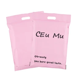 Custom Poly Mailer Pink Handle Mailing Bags Plastic Custom Logo with printing Shipping Package for Clothes