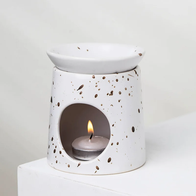 Wax Melt Essential Oil Burner White Star Pattern Ceramic Aroma Burners Assorted Wax Warmer Aromatherapy Tarts Holder Candle