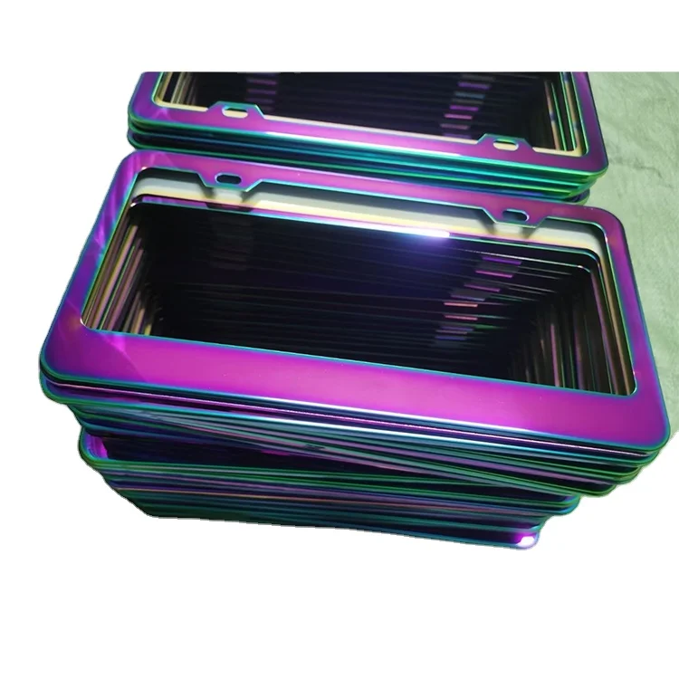 USA New Style  Gradient Color License Plate  Cover Holder License Plate Frame