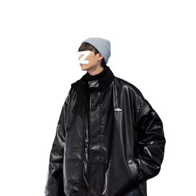 2023 New Style Fashionable Long Style Thick Cotton Jacket Trend With Plush Drop Shipping