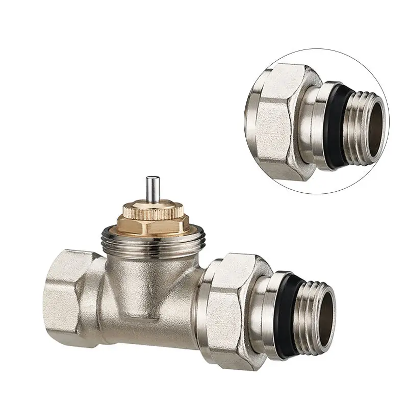 Style oneself Brass manual Straight Thermostatic radiator valve