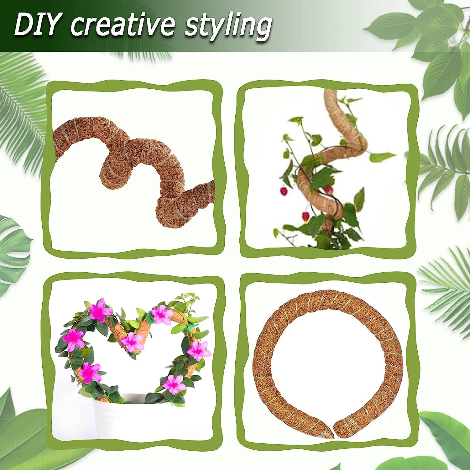 Natural 24 Inch Stakes Totem Forest Sphagnum  Plant Moss Poles for Climbing Plants Support