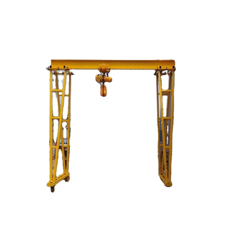 Height Adjustable Mobile Gantry Crane With Powerful Trolley Made In China For Warehouse Use