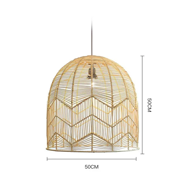 Postmodern handcraft hotel oversize rattan chandelier pendant light