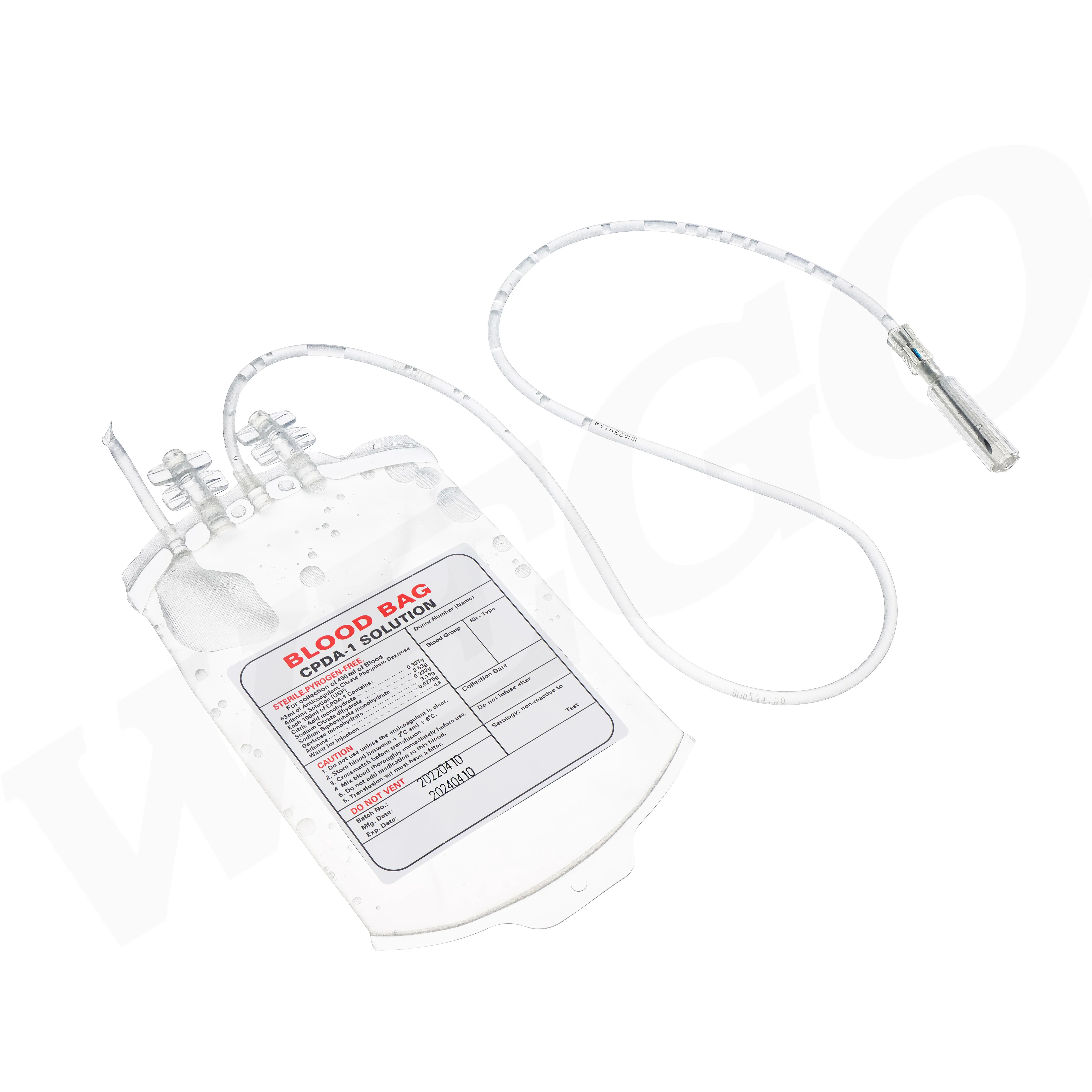 WEGO medical sterile blood collection set disposable blood transfusion bag 250ml 350ml 450ml