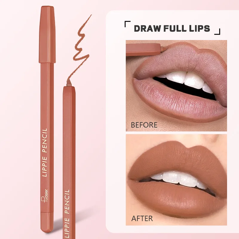 Vegan nude Retractable Creamy Lip Liner and Sharpener for Black Women Makeup waterproof Pigmented Lipliner Pencil