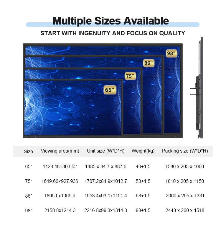 OEM / ODM 4K дисплей умная интерактивная доска с аговым стеклом для класса 86 дюймов