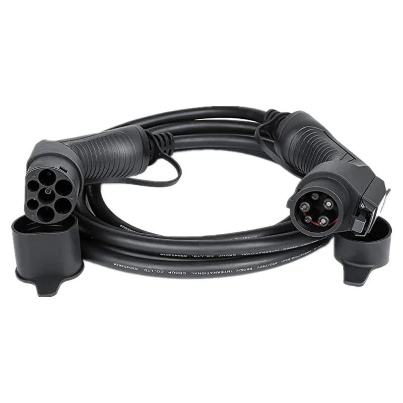 High Quality Manufcaturers Type 2 to Type1 AC 16A 32A 1 Phase 7 11 22 kw Plug Gun Iec62196 Ev Charging Cable