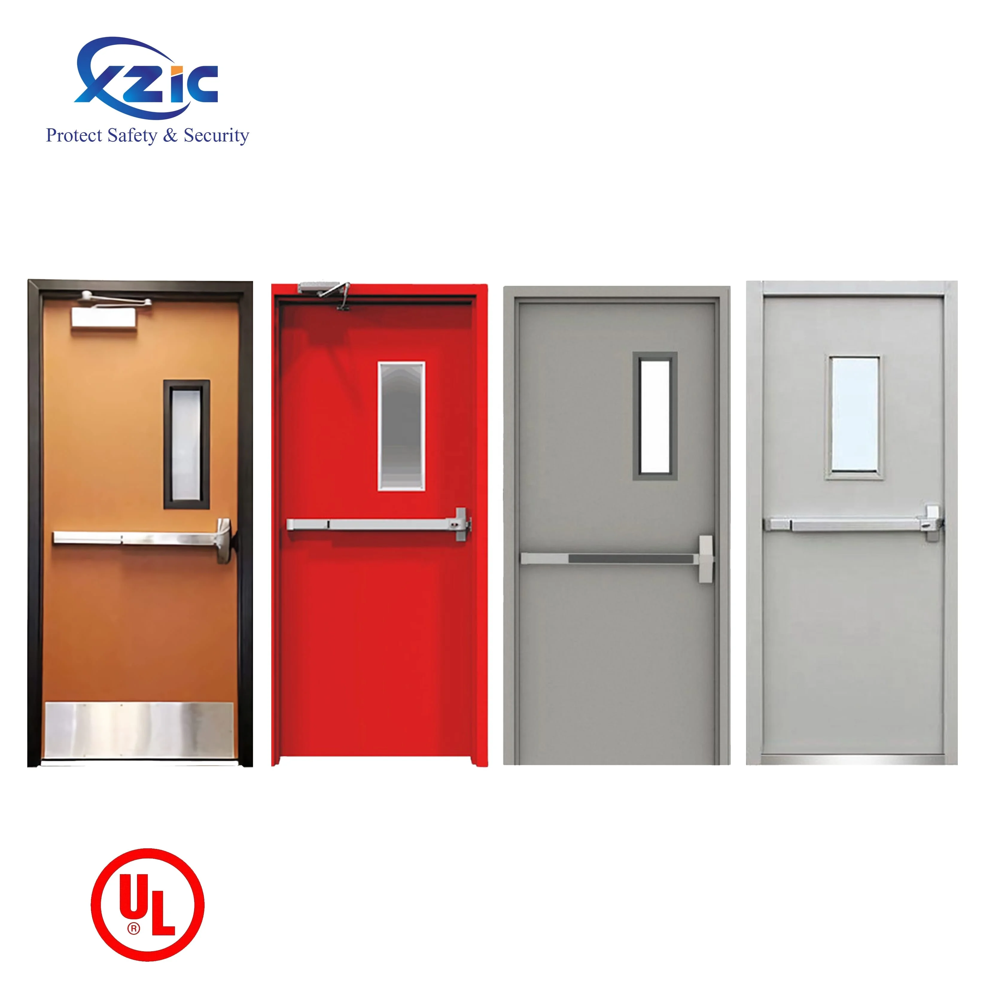 High quality Hollow metal fire proof steel door 180 minutes fire-proof internal fire rated metal door