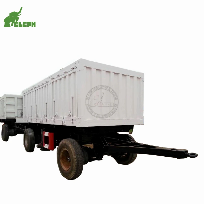 2-axis 3-axis drawbar side tipper dump trailer used 80 tons full tipping dump truck trailer 07