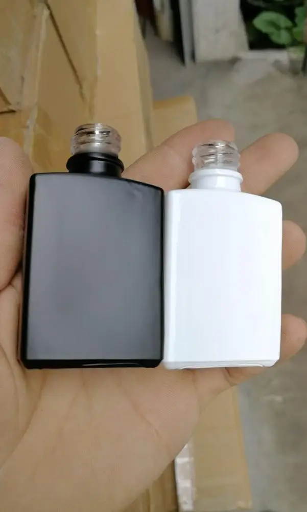 15ml 30ml 50ml 100ml Empty Square Rectangular Atomizer Spray Perfume Glass Bottle with ALUMINUM SPRAY CAP