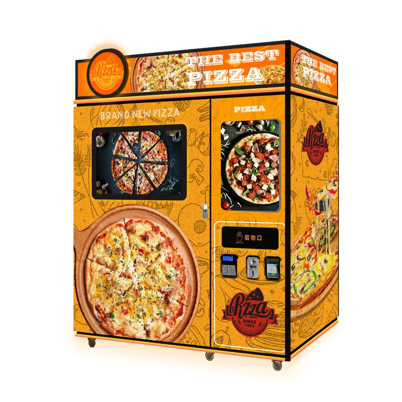 Outdoor Business Self-service Pizza Vending Machines Cooking Hot Food Fully Automatic Pizza Vending Machines