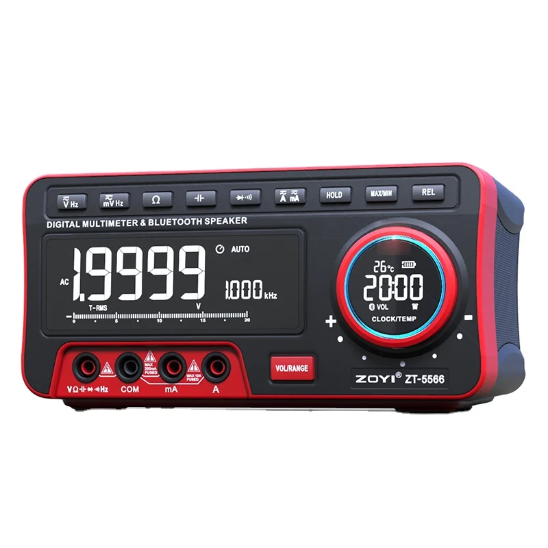 Многофункциональный цифровой мультиметр ZOYI ZT5566 с автоматическим выбором диапазона и 19999 отсчетов, многофункциональный цифровой мультиметр с ЖК-дисплеем