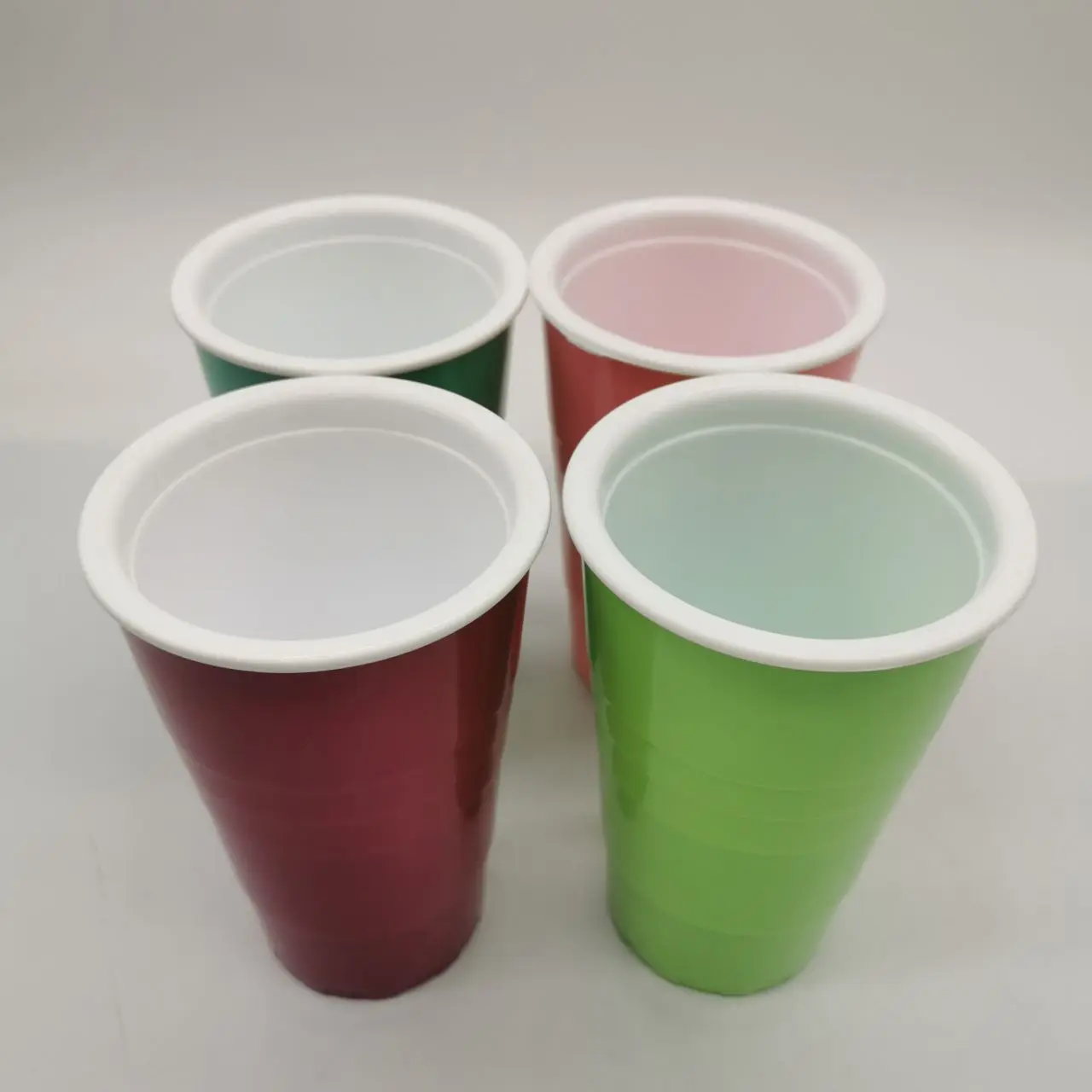 32 oz two-color Bisphenol a free PS Plastic Party Red Plastic Beer ping Pong cup Drink cups can be reused