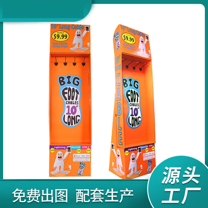 cardboard hook display box custom design luxury cardboard cell phone box cardboard display stand display box retail paper rack