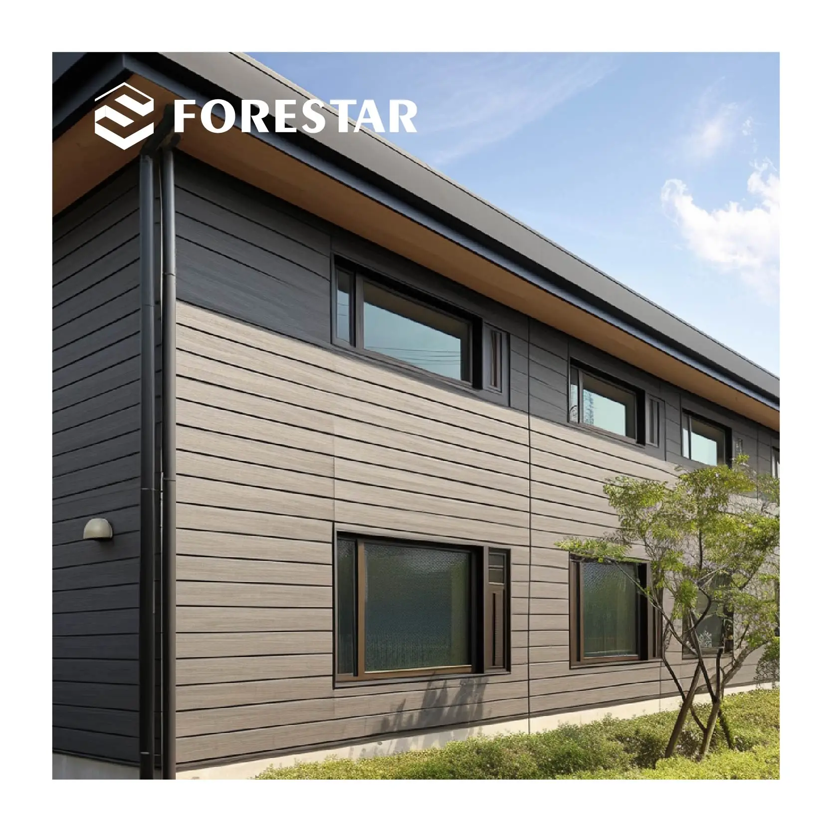 Co-extrusion Wooden Grain Exterior Cladding Siding Outdoor Wood Plastic Composite Decoration Cladding Siding panel exterior wall
