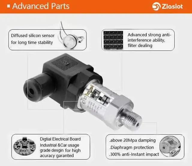 PT218 150psi Waterproof compact Pressure Transmitter 0-5v Refrigeration Hvac Ceramic Compressor Pressure Transmitter