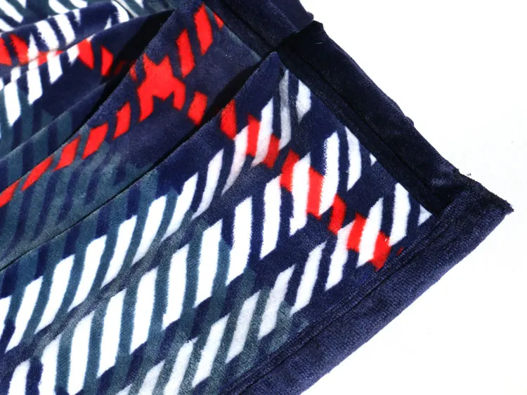 400 gsm fabric super soft fleece flannel printed luxury double  sided  match color  binding   blanket