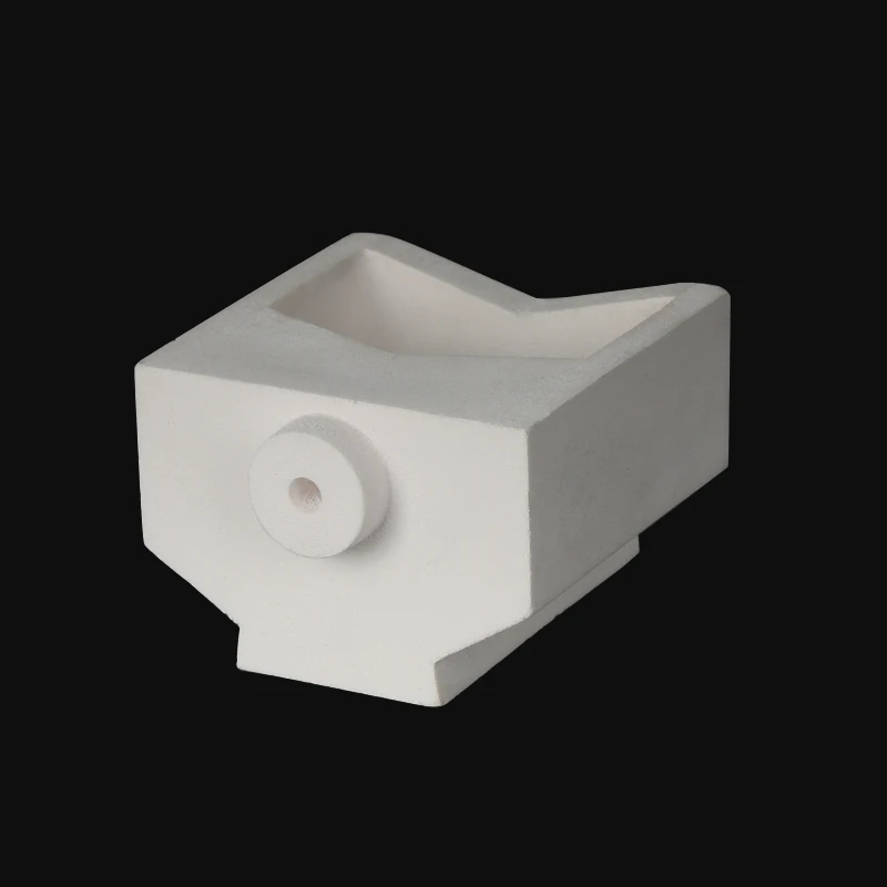 YihuiCasting high temperature ceramic melting crucible for sale ceramic  boat crucible for gold silver copper melting