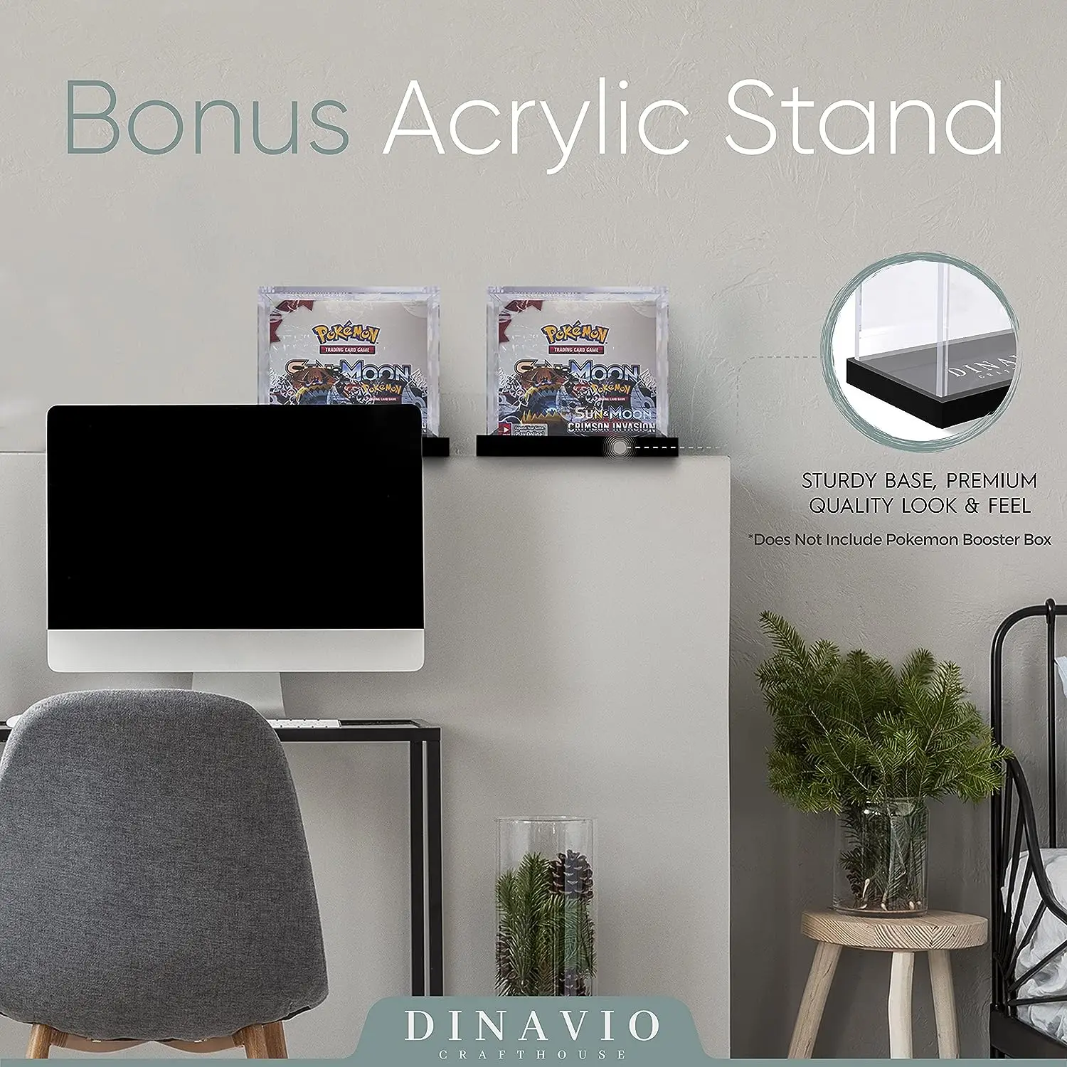 Custom Strong Magnet Uv Clear Acrylic Pokemon Etb Display Case Evolutions Booster Box Protector For Pokemon Etb