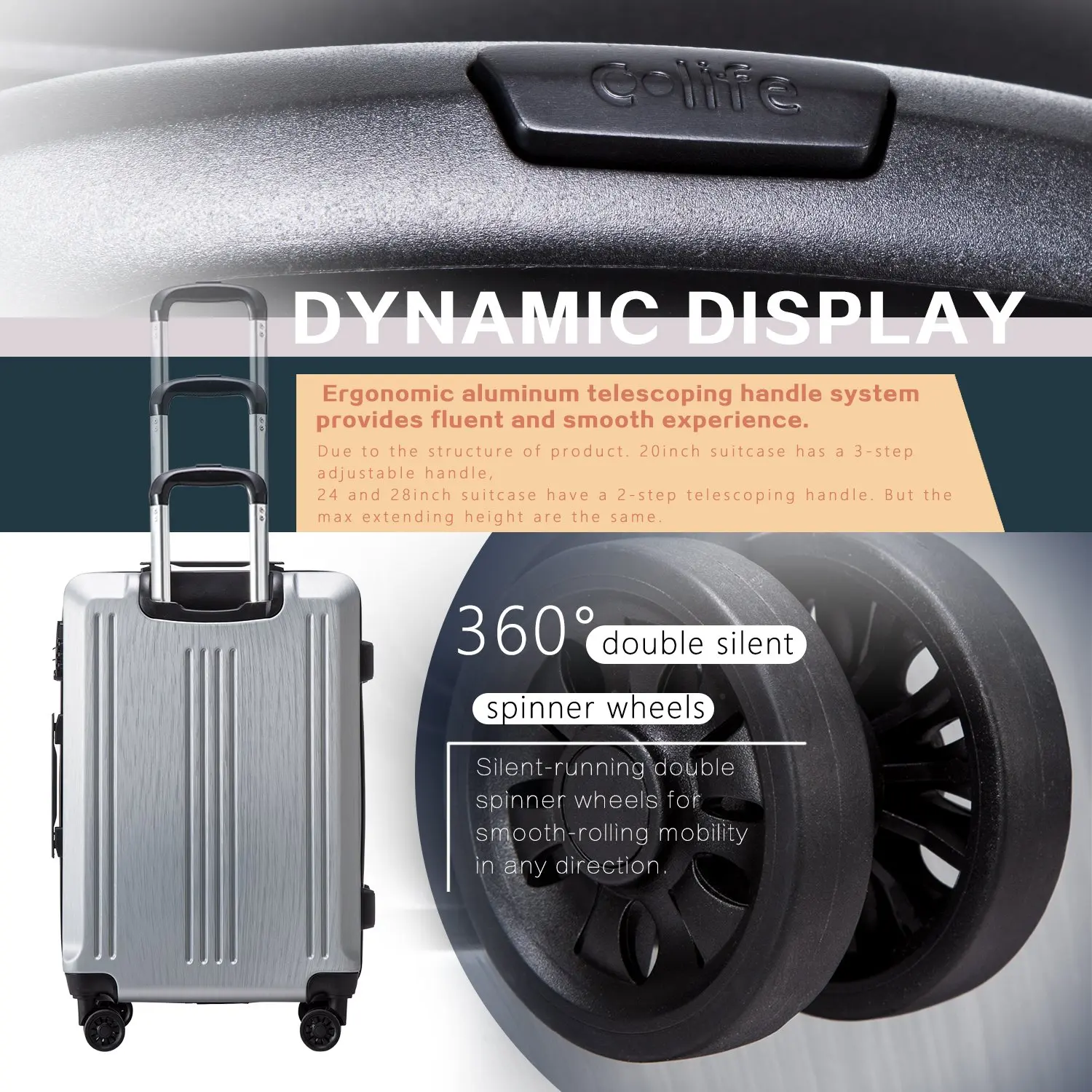 Travel Suitcase 3 piece trolley Luggage set Luggage Factory wholesale Pc unisex carry-on large capacity luggage with wheels